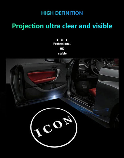 2pcs LED HD Logo For Polestar 1 Polestar 2 Car Door Light Projector Ghost Shadow Light Welcome Light Courtesy Atmosphere