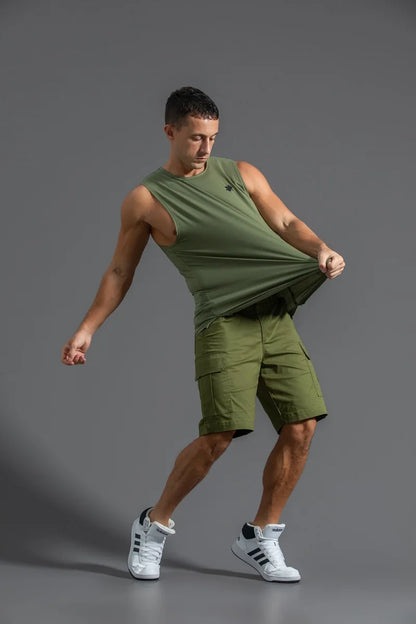 Plus Size Men's Sport Fitness Vest Cotton Trendy Sleeveless T-Shirt Shoulder Vest Casual Top Clearance Special Price