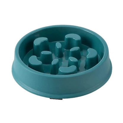 Pet Dog Bowl Slow Food Feeder Non-slip Anti Choking Cat Thickened Plastic Plate Bowls Healthy Anxiety Relief Dish Pet Supply