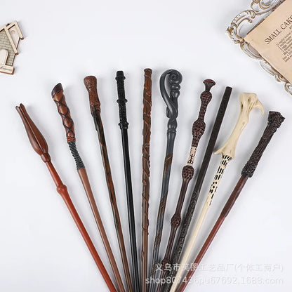 36 Styles Harry Magic Wand Resin Material Built in Steel Core Dumbledore Staff Cosplay Voldemort Props Christmas Gift Kid