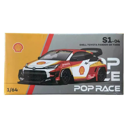 Premium scale model XCARTOYS POPRACE 1/64 Co-branded float series Porsche Martin GTR Alloy model toy, a Christmas gift for boys