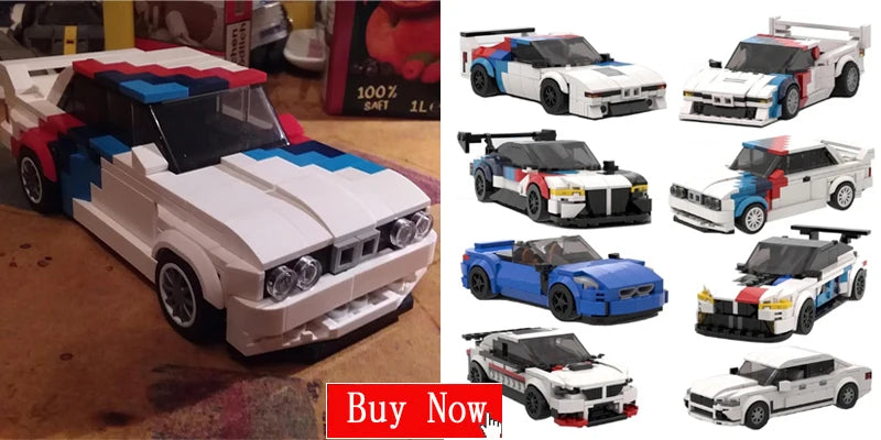 Bricklink Technical Car City Speed Champions M3 E30 E36 E46 GTR 635CSi 850CSi Vehicles Sets Building Blocks Toys Children Gift