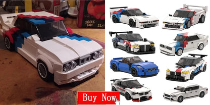 Bricklink Technical Car City Speed Champions M3 E30 E36 E46 GTR 635CSi 850CSi Vehicles Sets Building Blocks Toys Children Gift