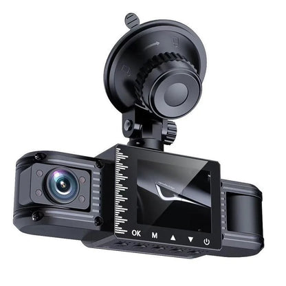 3 Channel FHD 1080P Car DVR Dash Cam Front Inside Rear Vehicle Camera DVRs Recorder Video Mini Dashcam Camcorder