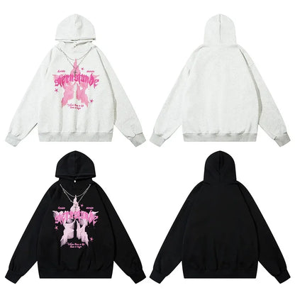 Vintage American Style Streetwear Hooded Loose-Fit Sweatshirt Jacket For Men And Women Versatile Casual Hoodies