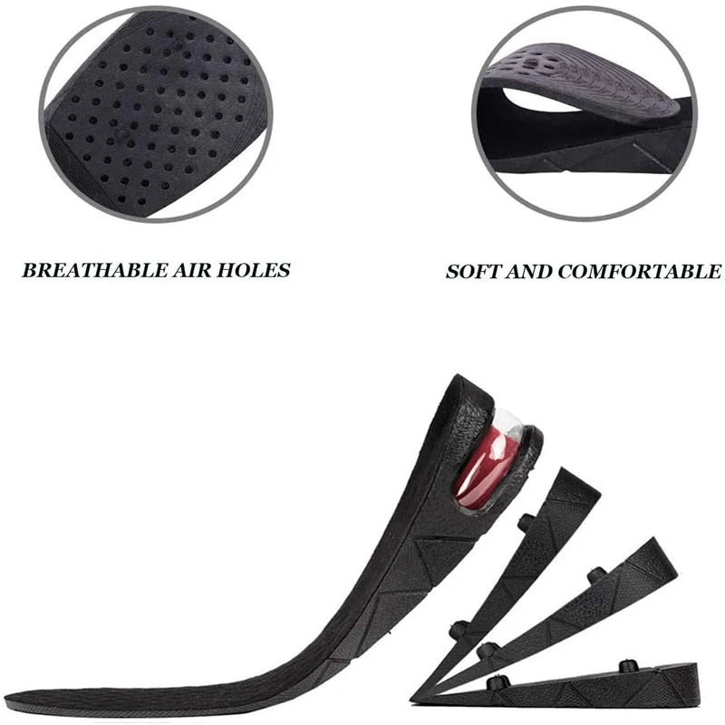 1Pair Height Increase Insole for Feet 3cm 5cm 7cm 9cm Variable Height Shoes Insoles Men Women Air Shock Absorbing Shoe Pads