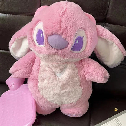 Original Disney Zoobies Hot Water Bag Warm Winter Plush Doll Plushie Lotso Stitch Doll 2-In-1 Useful Gift Toys For Children ﻿