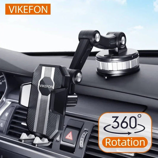 VIKEFON 360 Rotate Universal Car Phone Holder Moblie Windshield Mount Stand For iPhone Samsung HandFree Driving Car Phone Holder