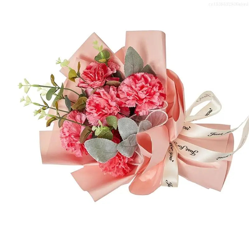 Artificial Flower Bouquets for Valentines Day, Mother Day, Crochet Flower Bouquets with Bear for Graduation Ceremony F0T4
