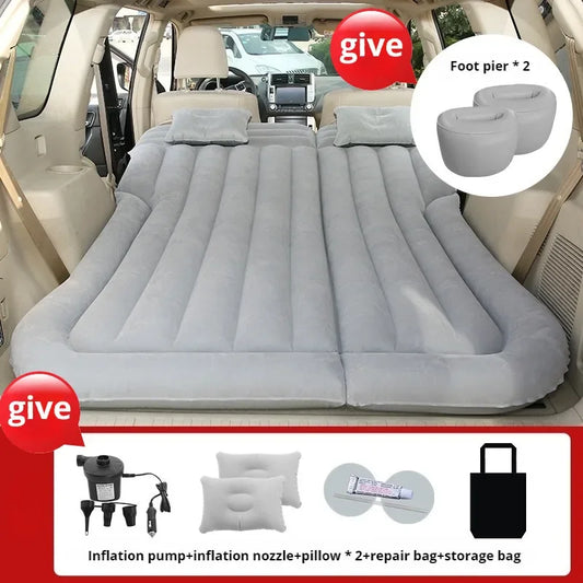 Car Folding Travel Mattress SUV Rear Seat Sleeping Mattress Trunk Car Inflatable Bed Air Mattress Bed Car Sleeping Bed