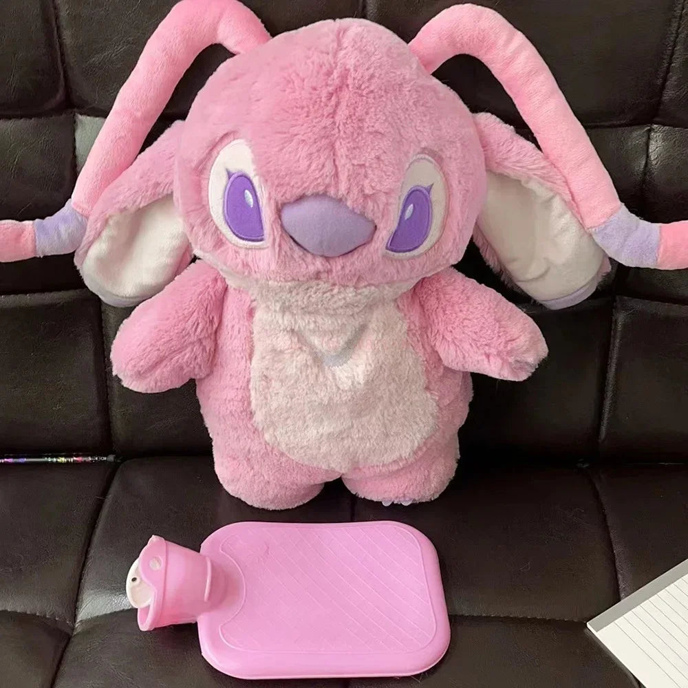 Original Disney Zoobies Hot Water Bag Warm Winter Plush Doll Plushie Lotso Stitch Doll 2-In-1 Useful Gift Toys For Children ﻿