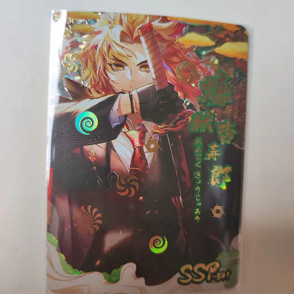 Anime Demon Slayer Kamado Nezuko Agatsuma Zenitsu Douma Akaza Sp Ssp Card Game Collection Rare Card Boy Birthday Present