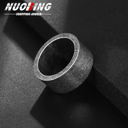 8mm Classic Customized Logo Men's Stainless Steel Personalized Vintage Men's Ring Wedding Party Commemorative Jewelry Gifts