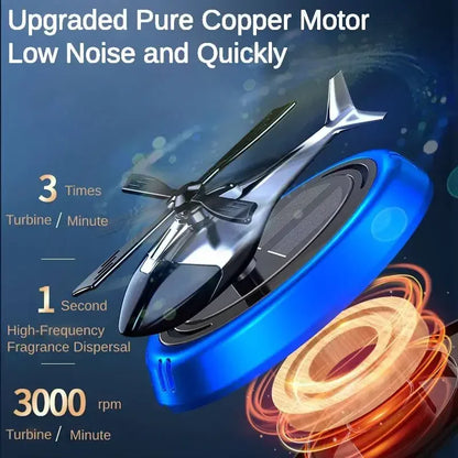Car Air Freshener Helicopter Solar Propeller Rotating Aroma Diffuser Car Styling Fragrance Decoration Center console car perfume