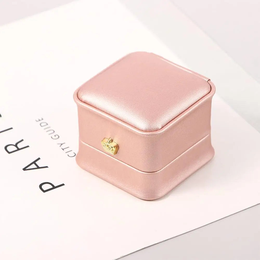 Package Case Wedding Ring Box Birthday Crown Buckle Storage Gift Box Lover Ring Box Storage Case Gift Boxes Jewelry Display