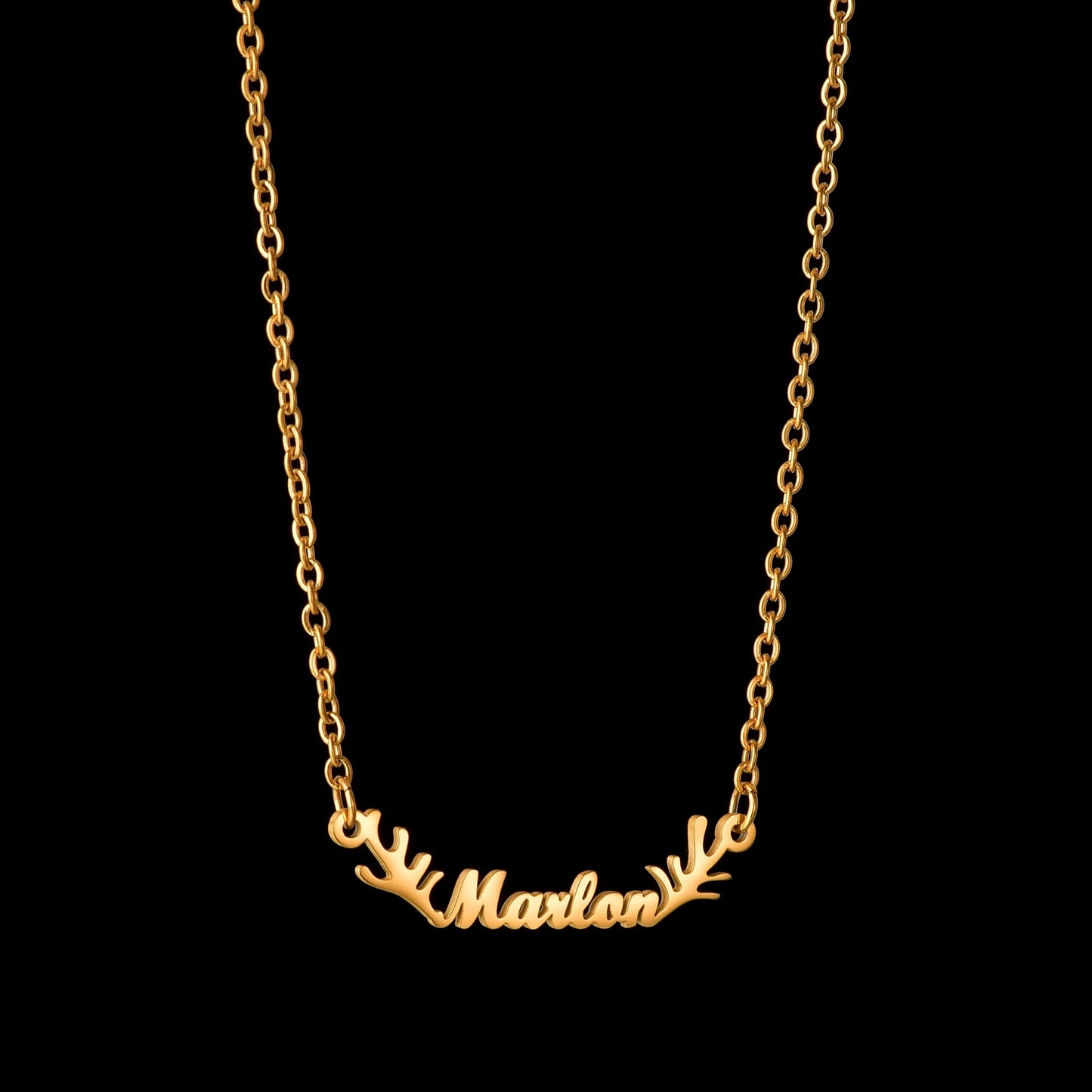 Atoztide New Personalized Custom Name Wing Necklaces Letters Stainless Butterfly Pendant Chain for Women Christmas Jewelry Gift
