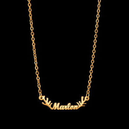 Atoztide New Personalized Custom Name Wing Necklaces Letters Stainless Butterfly Pendant Chain for Women Christmas Jewelry Gift