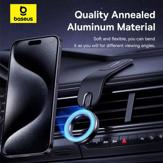 Baseus Magnetic Holder Car Phone Holder Stand Foldable Telephone Support Mount for Iphone 12 13 14 Pro Max For Samsung S23