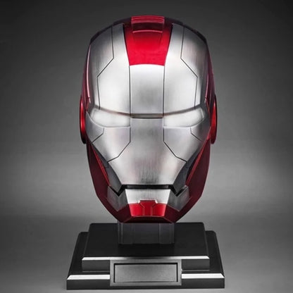 Avenger Iron Man Mk-5 Helmet Electric 1/1 Mk5 Helmet Remote & Voice Control Cosplay Light Led Ironman Action Figure Toys Gifts