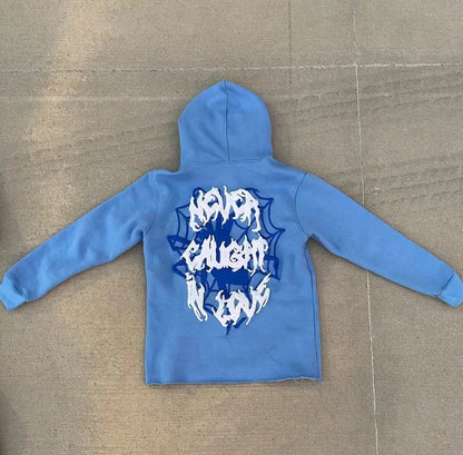 Sudadera con capucha con estampado de araña Y2k para hombre y mujer, estilo hip hop, chaqueta de manga larga, abrigos, top, sudadera con capucha holgada informal de otoño e invierno de estilo Harajuku