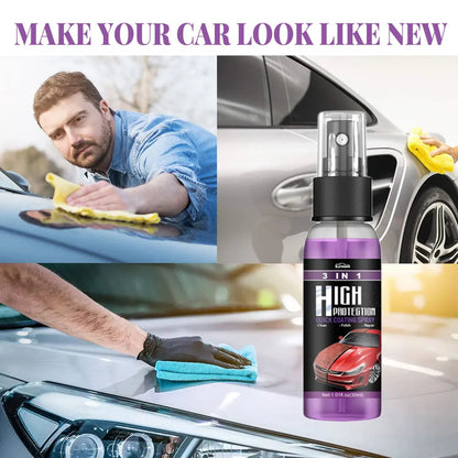 10-1PCS 3 In 1 Car Ceramic Coating Spray 100/30ML Car Nano Spray Hydrophobic Car Scratch Repair Body Hydrophobic Layer Auto Acce