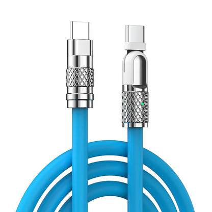 5A Super Fast Charge Type C Cable 180° Degree Rotation Elbow Cable for Xiaomi Samsung Phone Charger Liquid Silicone USB C Cable