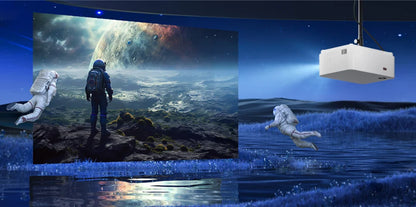 WZATCO Nuevo Proyector D5 1080P 5G WiFi Android Enfoque Digital Inteligente Full HD Proyector LED Video Cine en Casa Proyector LCD Beamer