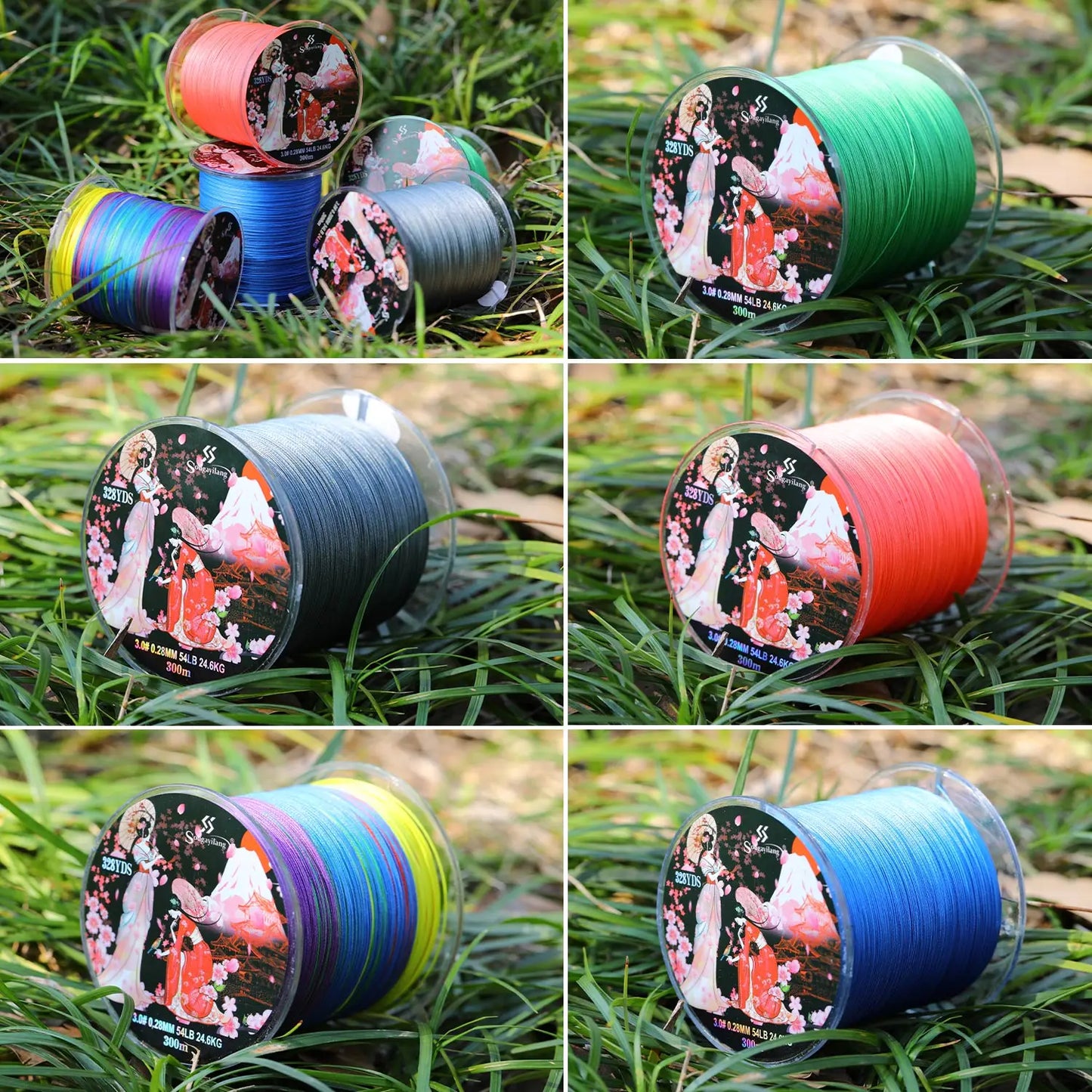 Sougayilang Braided Fishing Line X8 100/300 Drag 22~88LB Multifilament Japanese PE Line for Bass Pike Carp Fishing Accessories