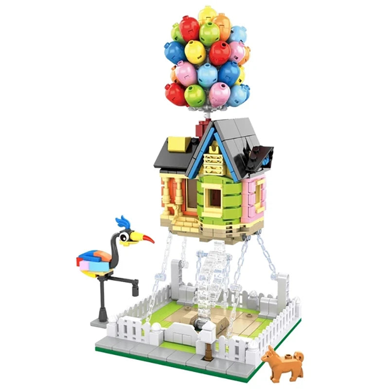 635pcs Ideas Balloon House Flying Up Home Garden Sky Adventure 7025 Building Block Sets Compatible With Model Toy Kid Gift