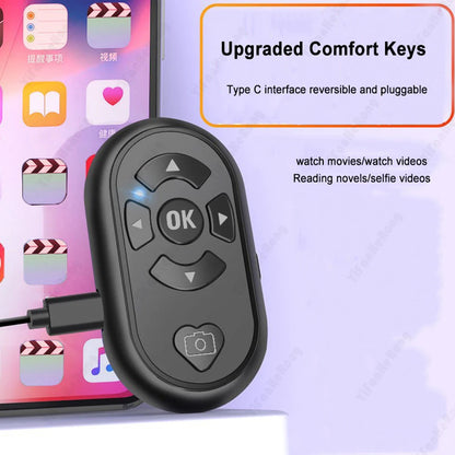Universal Mobile Phone Selfie Shutter Bluetooth-compatible Remote Control Button For Tik Tok e-book Wireless Controller