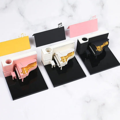 3D Piano Table Calendar Memo Pad Creative Exquisite Handicrafts Souvenirs DIY Desk Decoration New Year Gift for Office School