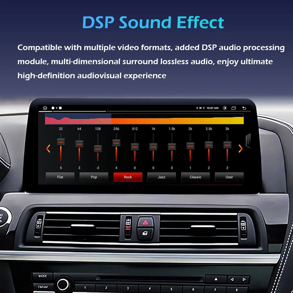 Android 14 Wireless CarPlay For BMW 5 Series F10 F11 2011 - 2017 CIC NBT System Car Radio Multimedia Video Player Navigation GPS