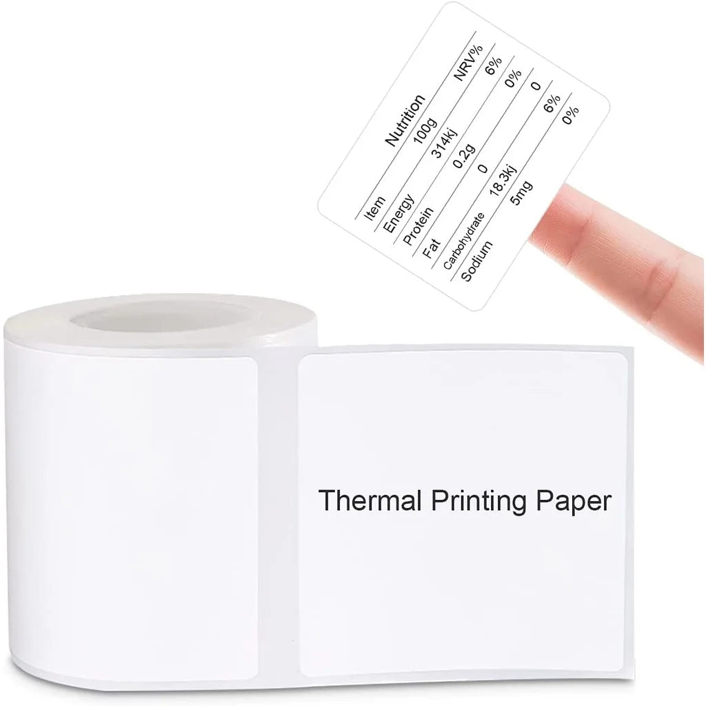 5 Rolls Niimbot Thermal Papel For B21 B1 Printer Home Office Labels Roll Colorful Adhesive Paper Square Printable Sticker Papers