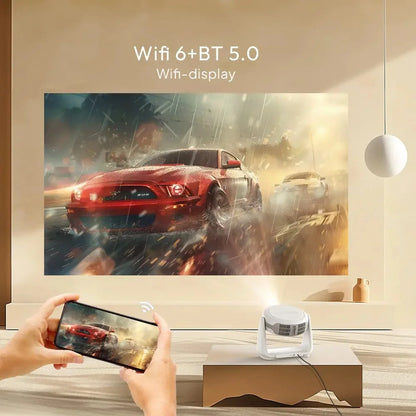 Salange 2024 Best K1 Android WIFI BT 380ANSI mini projector with battery adjustable stand Smart Home Theater video proyector