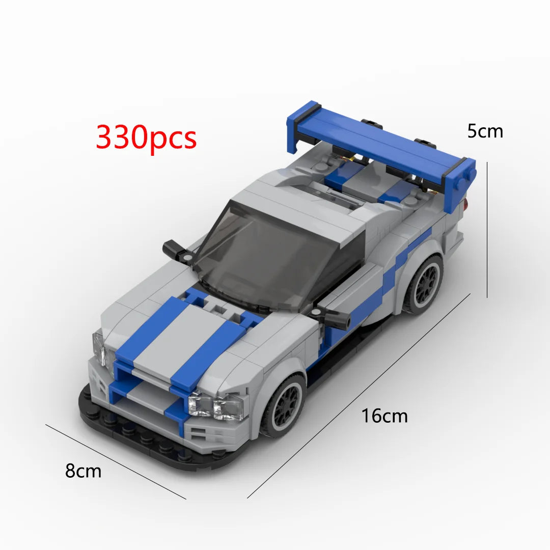 2022 Hot MOC Speed City Car Champion Racer Classic Supercar Building Blocks Brick Racing Super Technique Creative Garage DIY Set