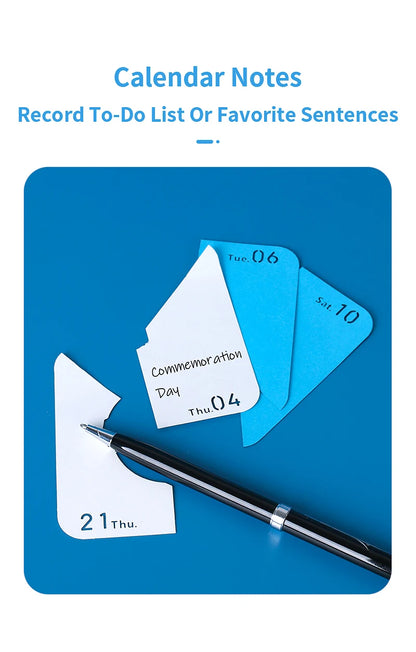 Omoshiroi Block 3D Notepad Earth Calendar 2024 Memo Pad Kawaii 3D Calendar Paper Notes Block Desktop Decoration New Years Gift