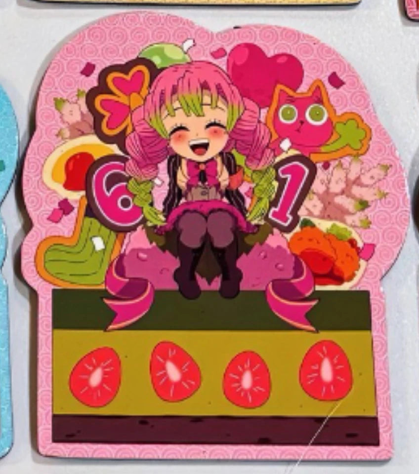 Anime Demon Slayer Kamado Tanjirou Agatsuma Zenitsu Kochou Shinobu Kanroji Mitsuri Rare Collection Card Birthday Gift Toys