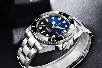 PAGANI DESIGN Men's Mechanical Wristwatches Luxury Brand Mens Watch NH35 100m Waterproof Sapphire Diving Watch reloj hombre