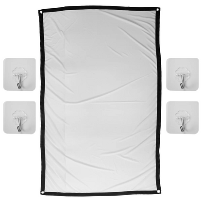 Portable Projector Screen for Home Theater Outdoor HD White Foldable Anti- (60Inch)