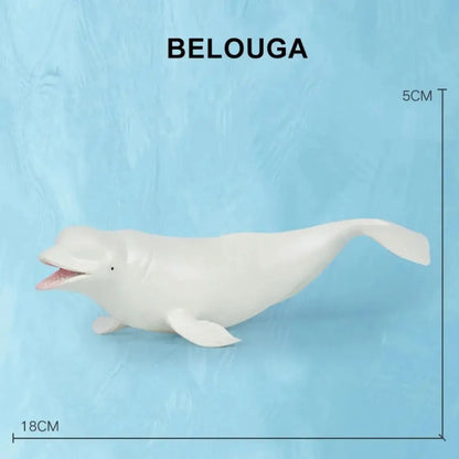 Simulation Marine Sea Life Whale Figurines Shark Cachalot Action Figures Ocean Animal Model Dolphin Hammerhead Educational Toys
