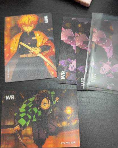 Anime Demon Slayer Kamado Tanjirou Kochou Shinobu Kanroji Mitsuri Iguro Obanai Collection Cards Christmas Birthday Gifts Toys