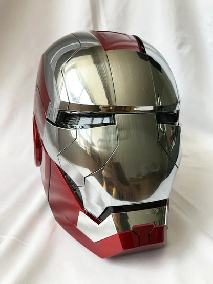 Avenger Iron Man Mk-5 Helmet Electric 1/1 Mk5 Helmet Remote & Voice Control Cosplay Light Led Ironman Action Figure Toys Gifts
