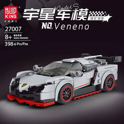 Yuxing-modelo mini-coche famoso, modelo de carreras deportivas, ocho cuadrículas, juguetes educativos para niños, bloques de construcción ensamblados