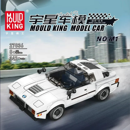Yuxing-modelo mini-coche famoso, modelo de carreras deportivas, ocho cuadrículas, juguetes educativos para niños, bloques de construcción ensamblados