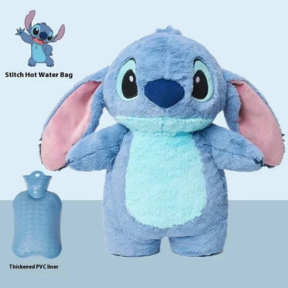 Original Disney Zoobies Hot Water Bag Warm Winter Plush Doll Plushie Lotso Stitch Doll 2-In-1 Useful Gift Toys For Children ﻿