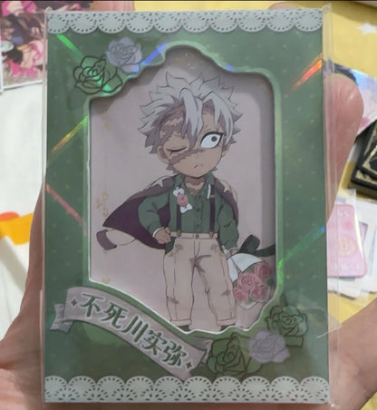 Anime Demon Slayer Kamado Tanjirou Agatsuma Zenitsu Kochou Shinobu Kanroji Mitsuri Rare Collection Card Birthday Gift Toys