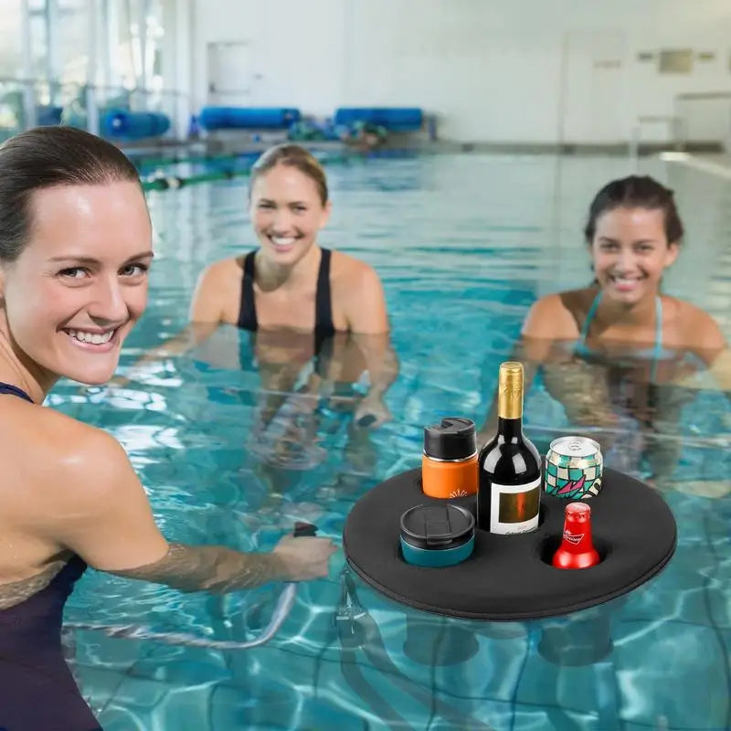 5 Holes Floating Drink Holder Hot Tub Drink Tray With Floating Tray For Pool Parties Beach Spa Hot Tub Drink Floaties Pool
