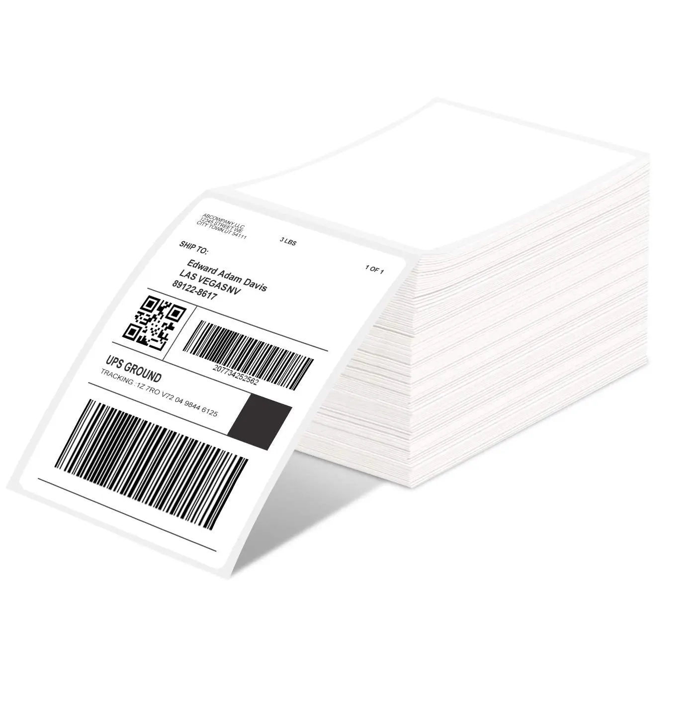 Phomemo 4x6 Thermal Labels for Shipping Label Printer - 500PCS Purple Mailing Labels 4x6 Direct Thermal Labels Fanfold BPA Free