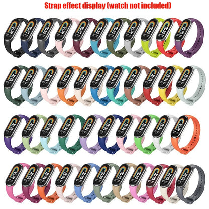 Silicone Strap For Xiaomi Smart Band 8 NFC Solid Bracelet Replacement Wristband Mi band 8 Waterproof Sport Watchband Accessories