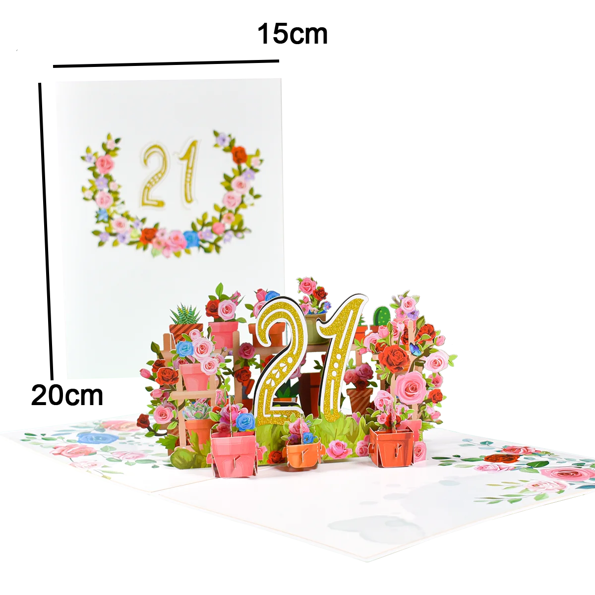 Tarjeta de aniversario emergente con números 1, 10, 28, 21 y 30 en 3D para cumpleaños, bodas